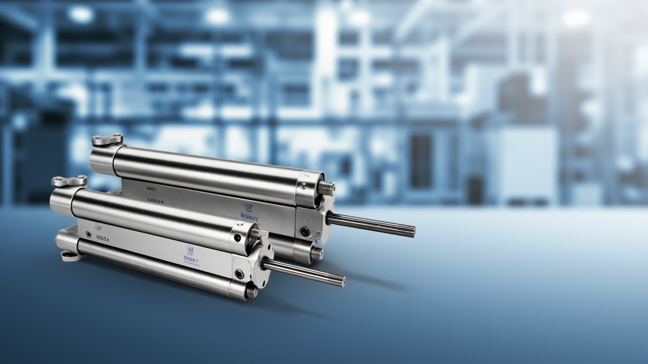 IMI Bimba Original and Flat Series pneumatic cylinders for industrial automation and pick-and-place applications.