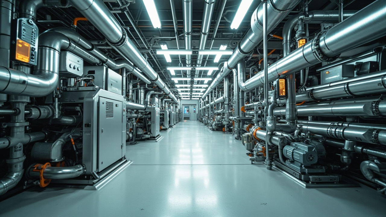 Industrial plant interior showcasing various automation components and systems, symbolizing comprehensive single-source supply
